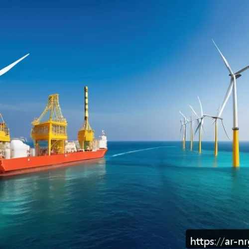 해양 재생에너지의 성과 지표 - A detailed scene of a cutting-edge offshore marine renewable energy project located in the Arabian G...